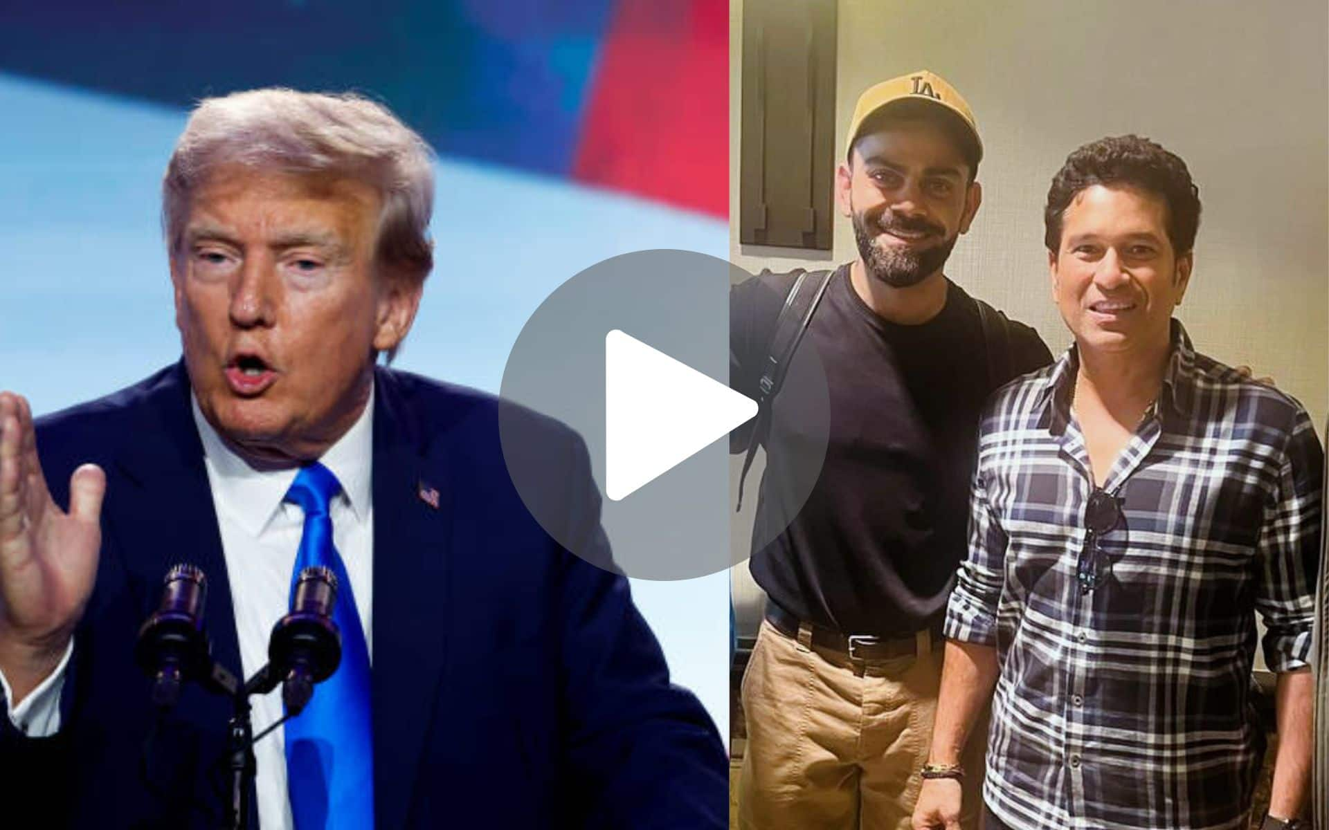 [Watch] When Ex-US President Donald Trump Mispronounced Sachin & Virat's Name During India Visit